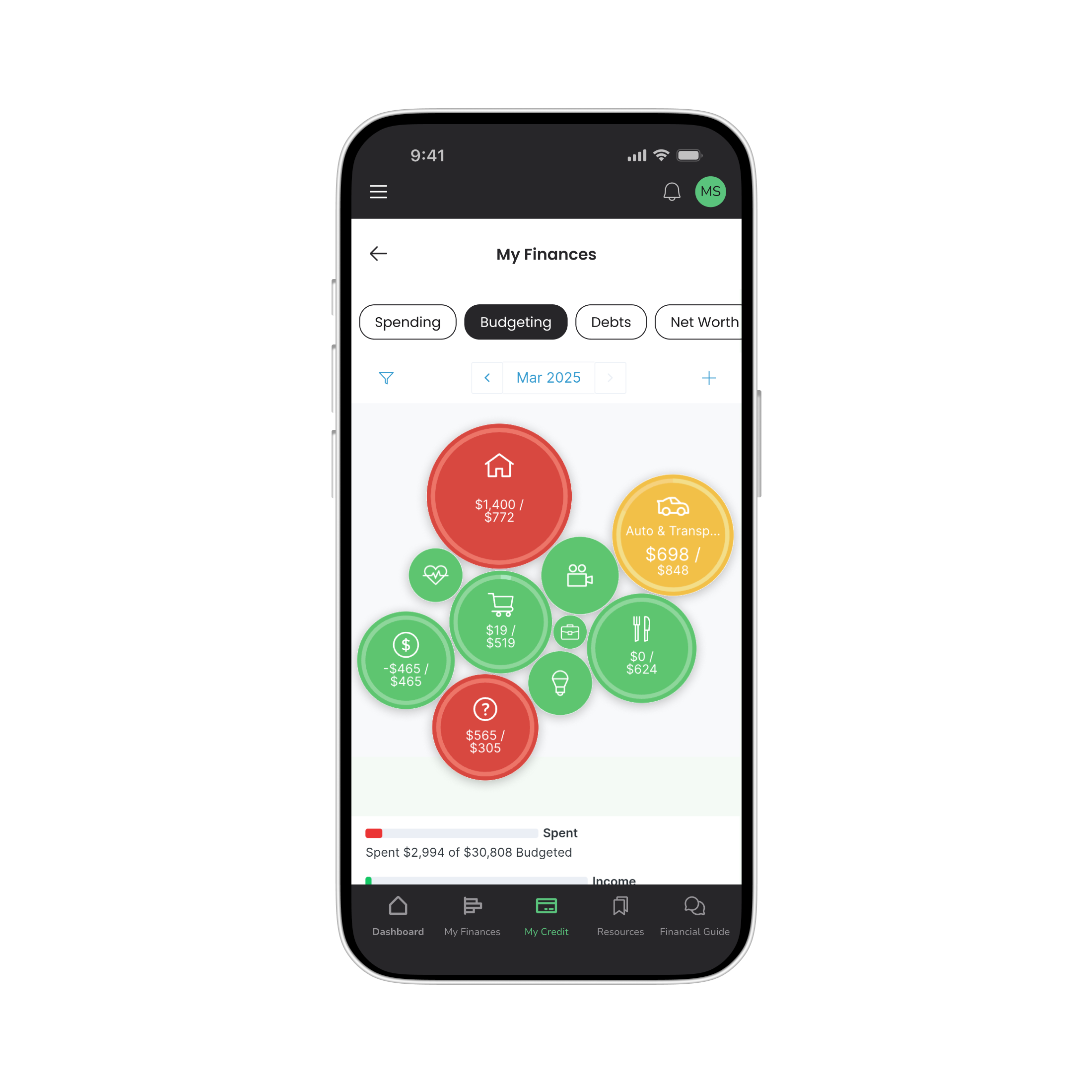 screenshot of Your Money Line